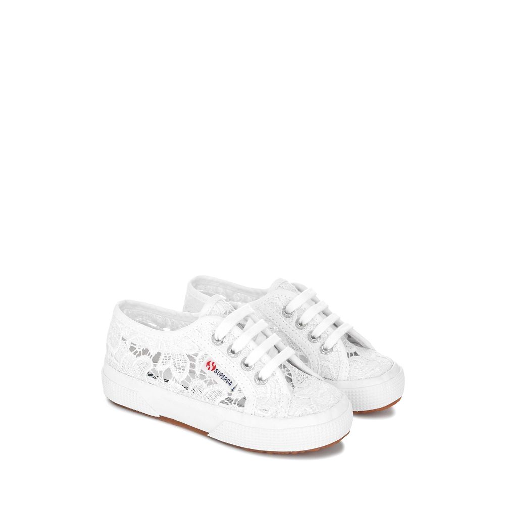 Superga 2750 Macrame White Sneakers - Kids Sneakers USA | US9753422